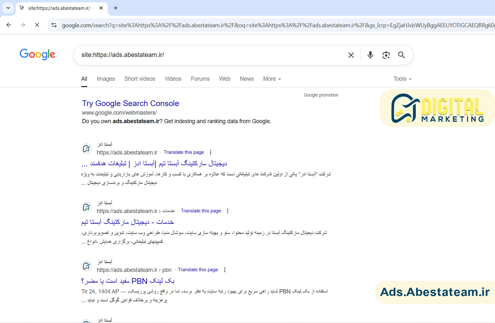 از کجا بفهمیم سایت ایندکس شده؟